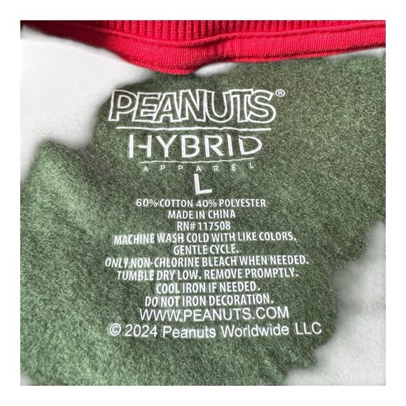 NWT Peanuts / Hybrid Apparel Snoopy Christmas Sweater Holiday Crewneck L - Picture 2 of 7
